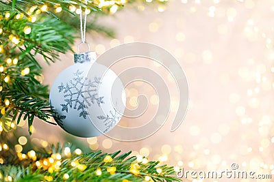 Christmas tree the bokeh background. Christmas greeting card backgrounds Stock Photo