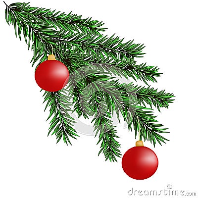 Christmas-tree branches Vector Illustration