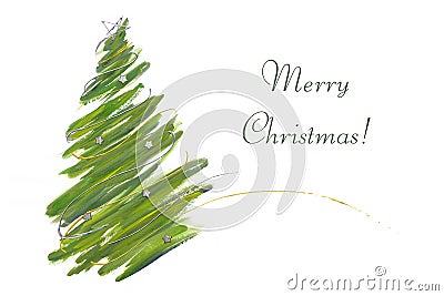 Christmas tree card Stock Photo