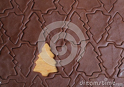 Christmas tree cookie cutter Stock Photo