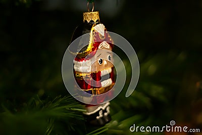 Milan, Italy 18.12.2023. Christmas tree decorated with beautiful glass toys. Christmas concept Editorial Stock Photo
