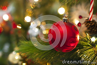 Christmas tree decorations Stock Photo