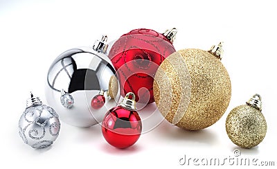 Christmas tree decorations Stock Photo