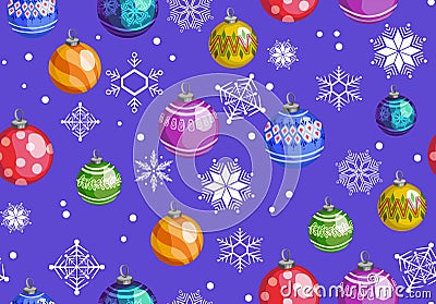 Christmas tree decorations isolated . Balls Cartoon Illustration