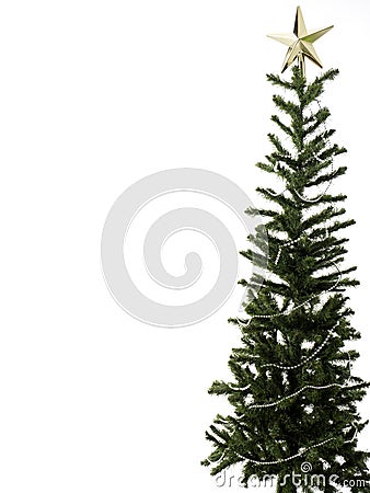 Christmas tree decorations on a white background. close-up Stock Photo