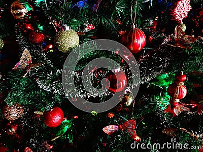 Christmas tree with decorations Ã¡rbol de navidad Stock Photo