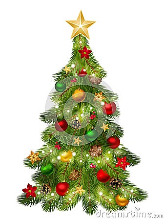 Christmas tree. Vector Illustration