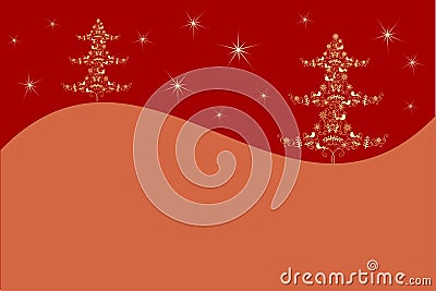 Christmas Tree. Formed from stars, bulfinch, gingerbread, mittens, shelter, holly Vector Illustration