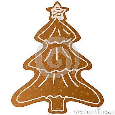Christmas Tree Gingerbread Vector Illustration Vector Illustration