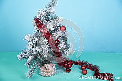 Christmas tree on hollidays Stock Photo