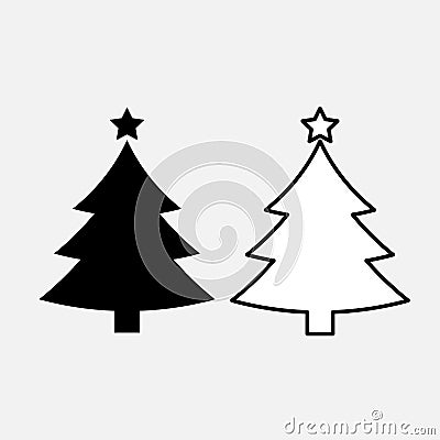 Christmas tree icon Vector Illustration