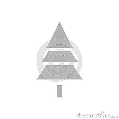 Christmas tree icon on a white background, vector illustration Vector Illustration