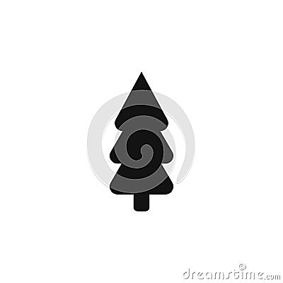 Christmas tree icon, Xmas fir symbol, graphic design template, vector illustration Vector Illustration