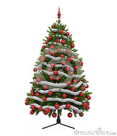 Christmas Tree Isolated Stock Photo