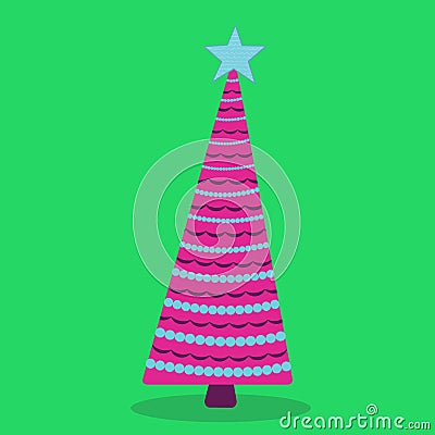 christmas tree lines 03 Vector Illustration