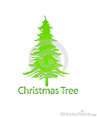 Christmas Tree Logo, Icon templates vector image.Vector logo for web design, mobile and infographics Vector Illustration