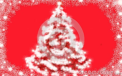 Christmas tree, NewYear, background, white tree ,snowy tree Stock Photo