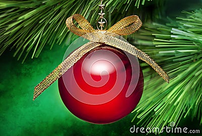 Christmas Tree Ornament Background Stock Photo