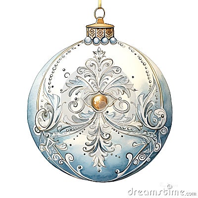 Christmas tree ornamented globe, a symbol of holiday festivity and seasonal joy. Stock Photo