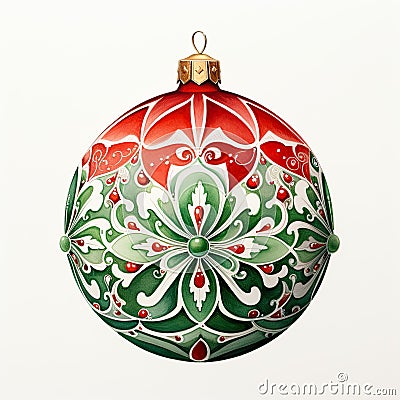 Christmas tree ornamented globe, a symbol of holiday festivity and seasonal joy. Stock Photo