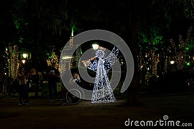 Christmas tree in Petropolis freedom plazza Editorial Stock Photo