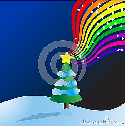 Download Christmas Tree Rainbow Vector Stock Image - Image: 3793391