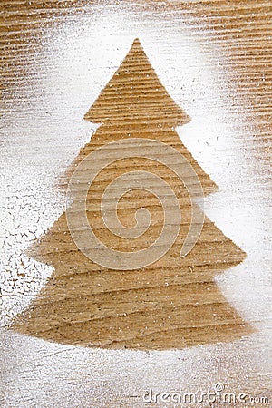 Christmas tree shape with copy cspace Stock Photo