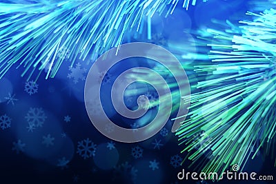 Christmas Tree Snowflakes Background Stock Photo