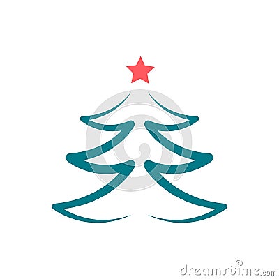Christmas tree vector Vector Illustration