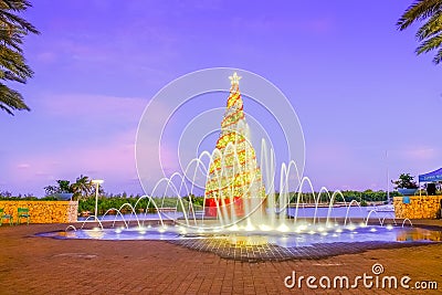 Camana Bay, Christmas Tree Editorial Stock Photo