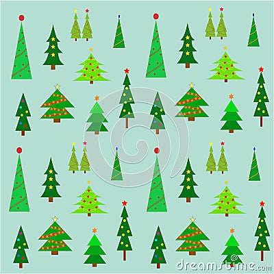 Christmas trees Vector Illustration