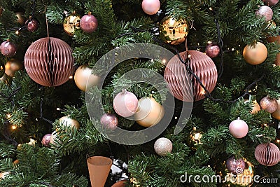 Christmas treet decoration in Amager center in Copenhagen Stock Photo