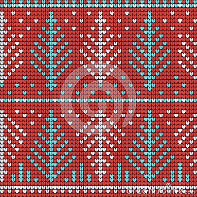 Christmas ugly sweater red seamless pattern Vector Illustration