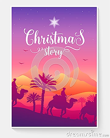 Christmas vector brochure cards set. magi travel template of flyear, magazines, poster, book cover, banners. Landscape Vector Illustration