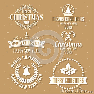 Christmas Vector Logo for banner Vector Illustration