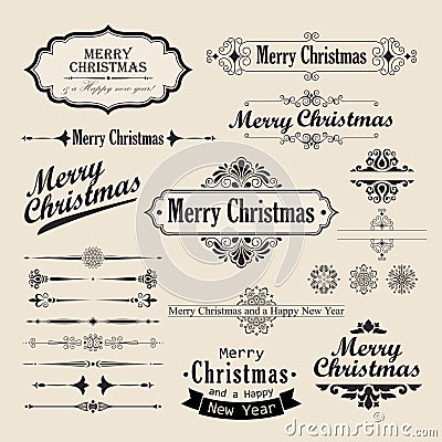 Christmas vintage design Vector Illustration