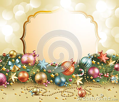 Christmas vintage garland Vector Illustration