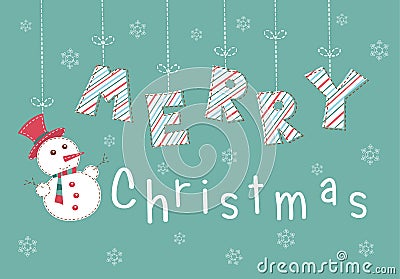 Christmas vintage greetings lettering Vector Illustration