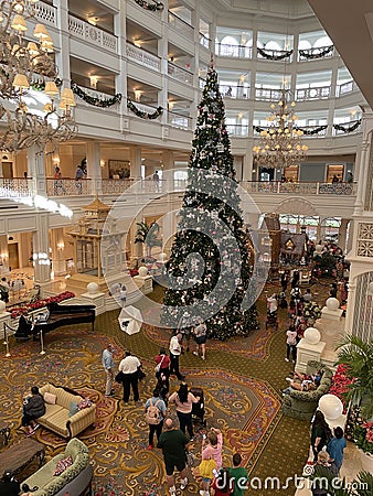 Christmas at the WDW Resort Grand Floridian in Orlando, Florida Editorial Stock Photo