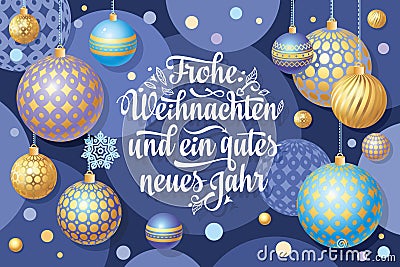 German Christmas. Weihnachten. Noel. Neujahrstag Vector Illustration