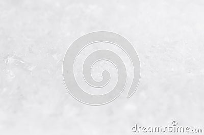 Christmas white frosty shiny bright snowflakes with blur band, surface of fake snow as abstract winter background, texture. Stock Photo