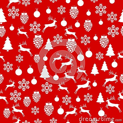 Christmas white snowflake on abstract red bakcground vector illustration eps10. Wrapping paper. Vector Illustration