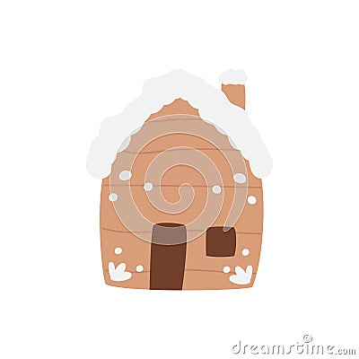 Christmas winter house Vector Illustration