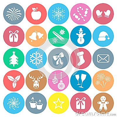 Christmas and winter icons Vector Illustration