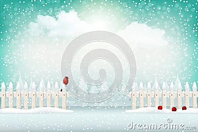 Christmas winter landscape background Stock Photo