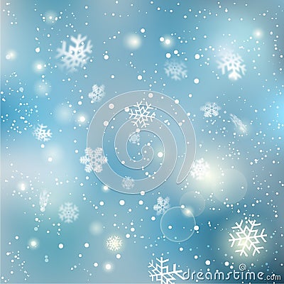 Christmas winter snowflake background Vector Illustration