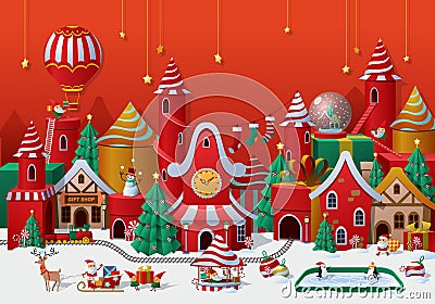 Christmas winter wonderland Vector Illustration