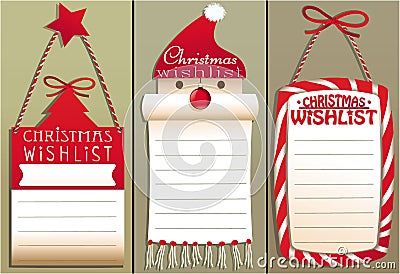 Christmas wish list Vector Illustration