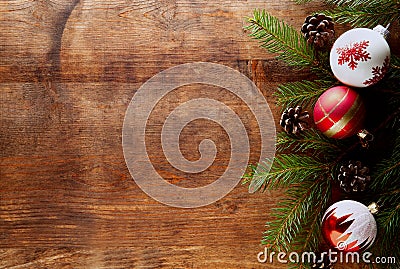 Christmas wood background Stock Photo