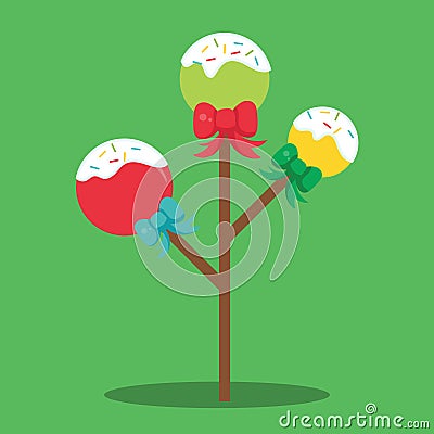 CHRISTMAS WOODLAND CANDY 07 Vector Illustration